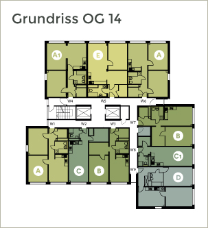 Etagenplan 14.OG
